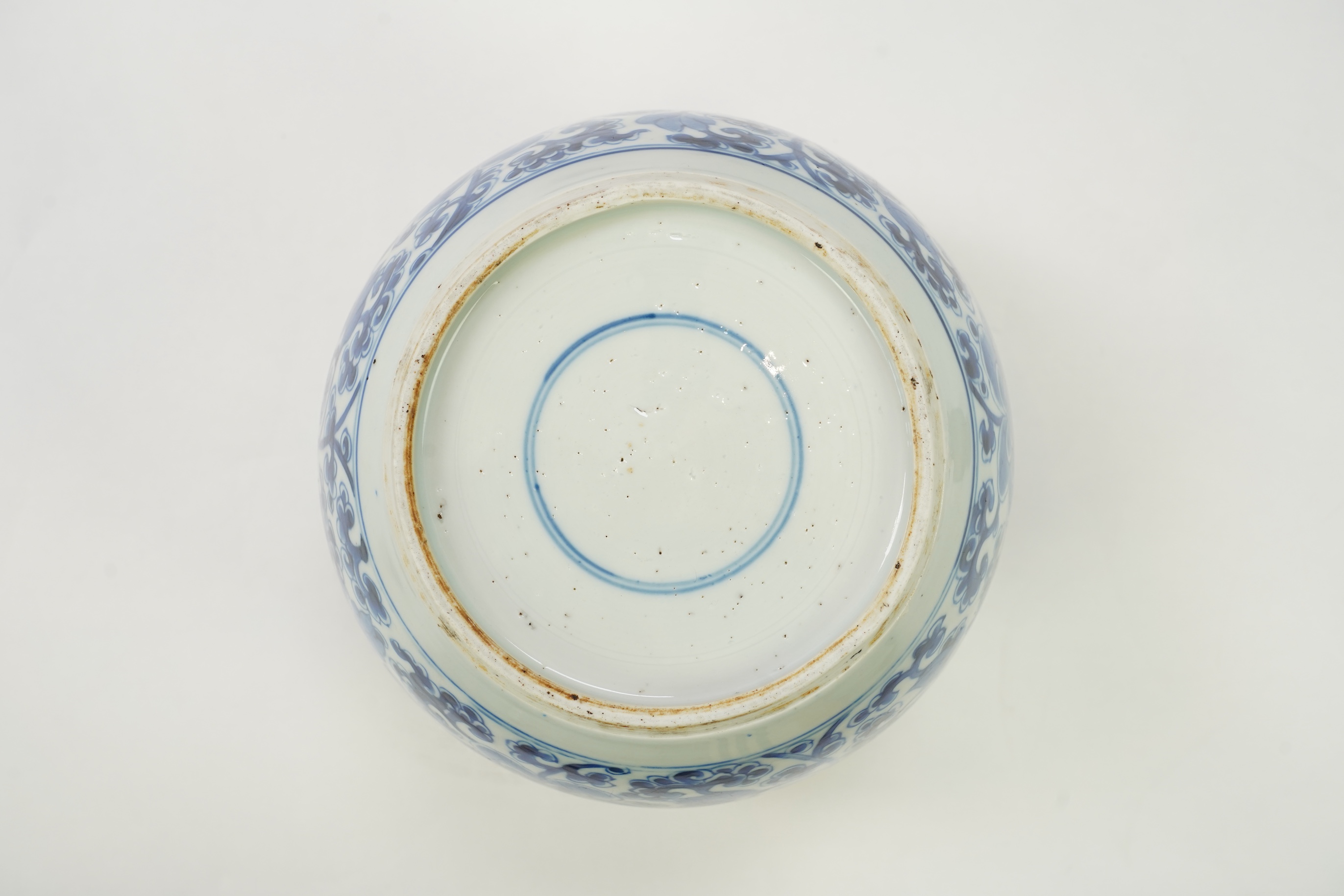 A pair of Chinese blue and white ‘phoenix’ jars, Kangxi period